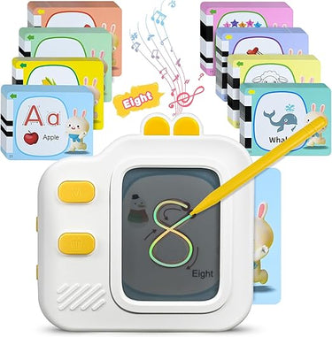 Ulikey Tarjetas Flash Parlantes Ingles, 120 Hojas 240 Palabras, Juguetes de Aprendizaje Niños, Juego Educativo Montessori Infantiles, Regalos para Niños Niñas de 2-6 Años, Primera Lectura y Escritura